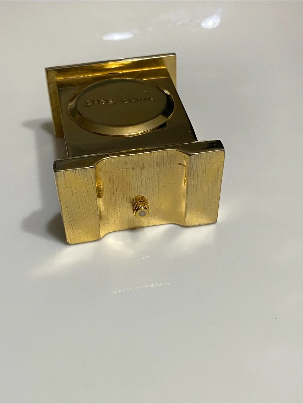 Platinum Quartz Gold Mini Mantel Clock